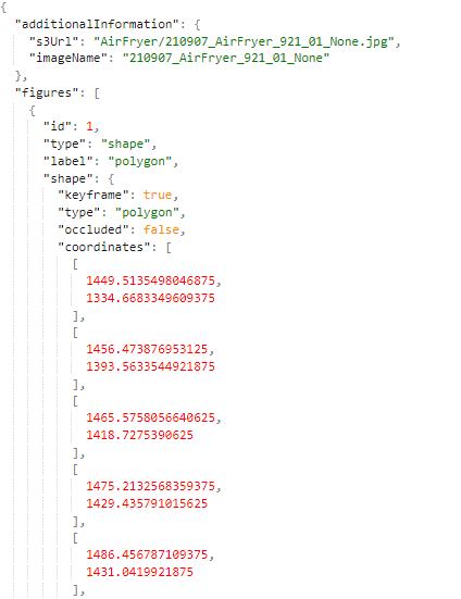 장애물에 가려진 물체 형상 추정-라벨링데이터 실제예시_1_폴리곤 좌표값 JSON 항목