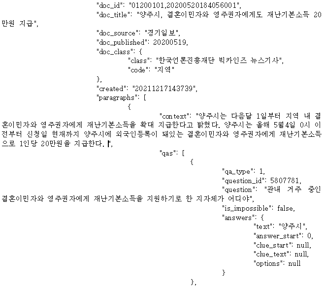 뉴스 기사 기계독해-데이터 설명_1_JSON 형식