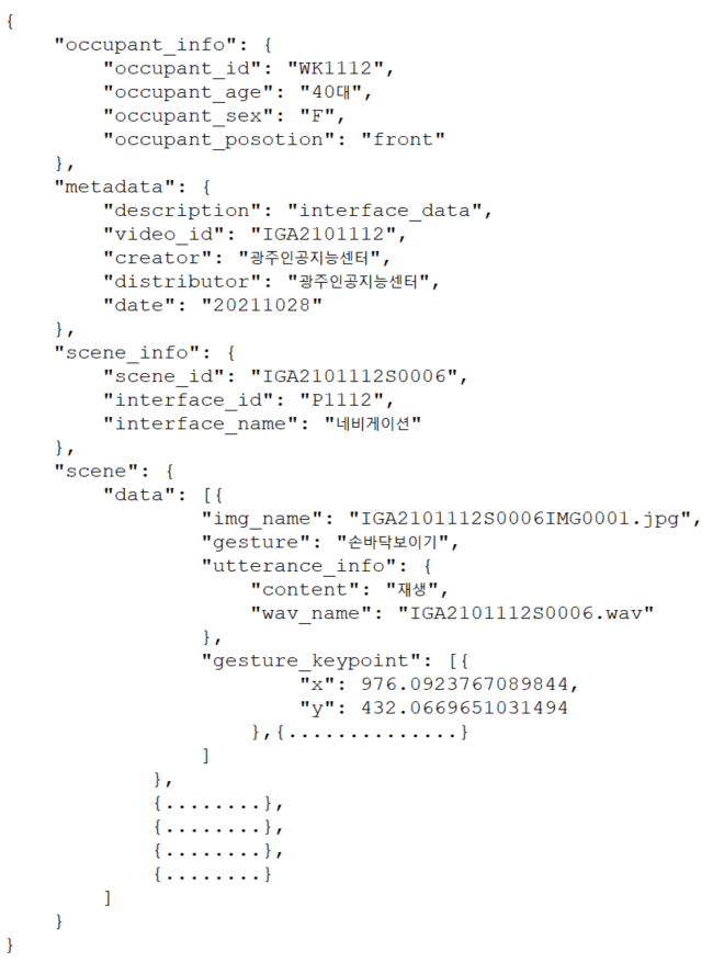 차량 내 인터페이스 개선을 위한 멀티모달 데이터-차량 내 인터페이스 개선을 위한 멀티모달 데이터 구조_2_JSON 형식