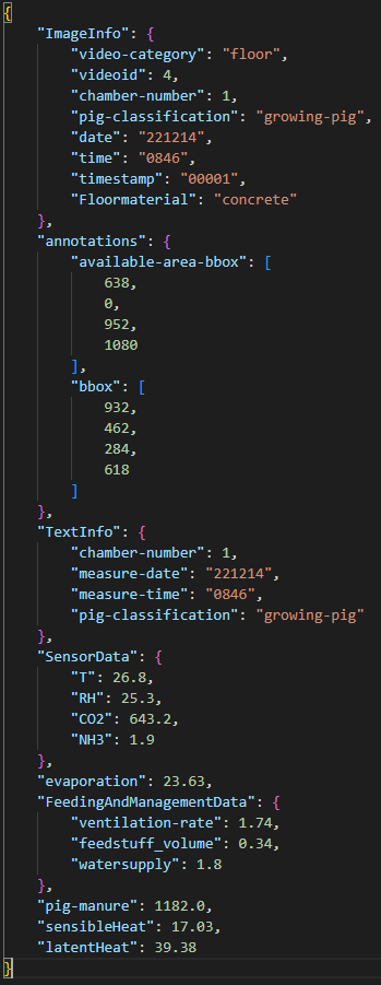  json 형식 증발량 데이터