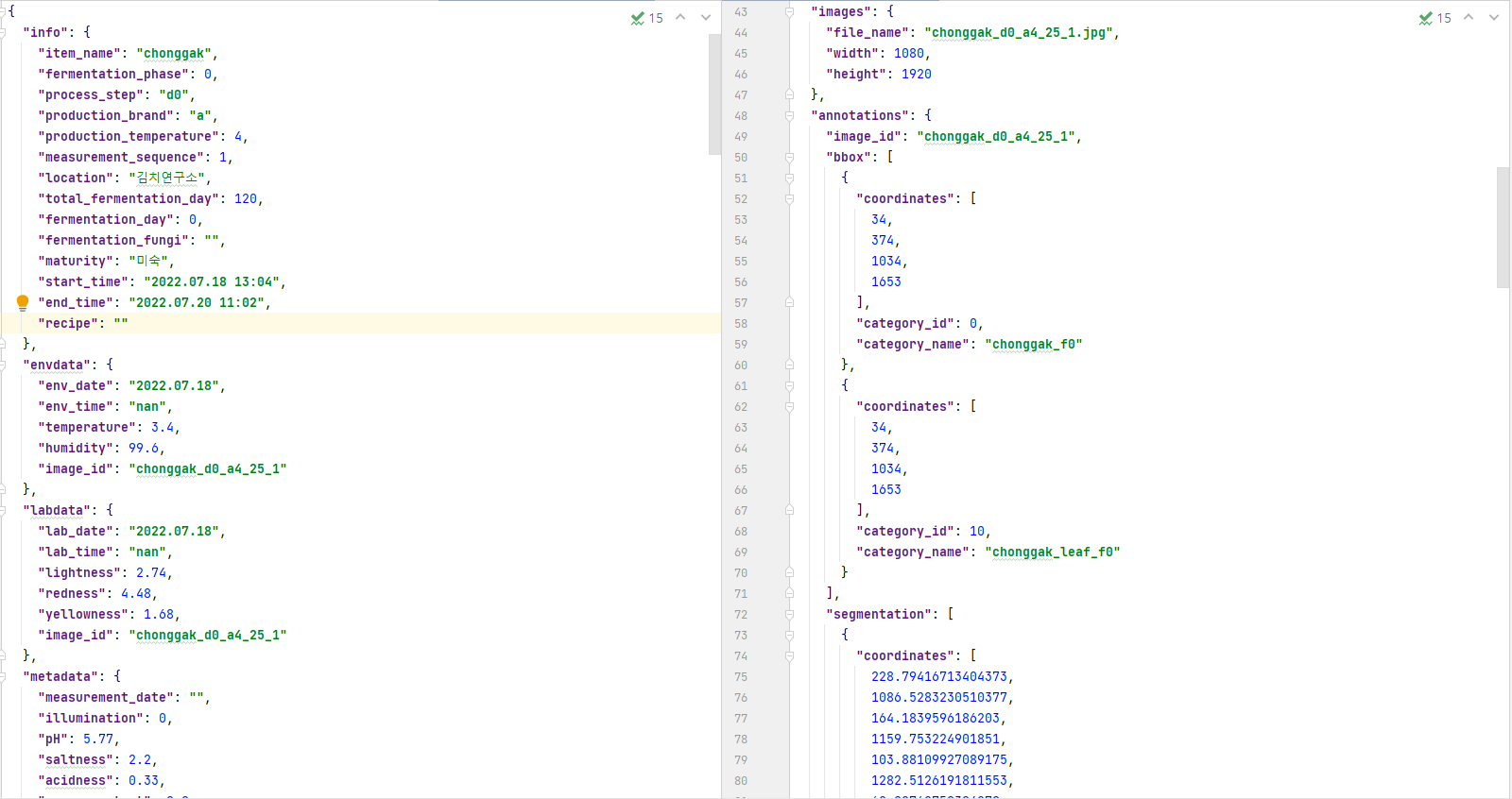 라벨링 데이터 json 예시